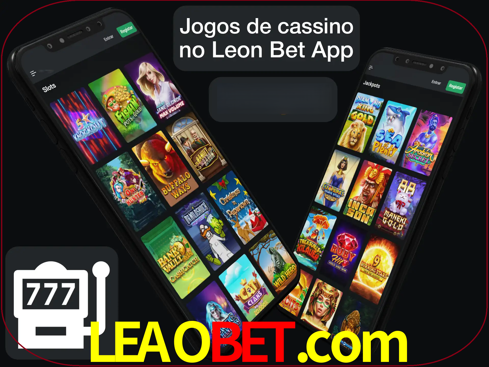 Escolha quais jogos de cassino jogar no app.