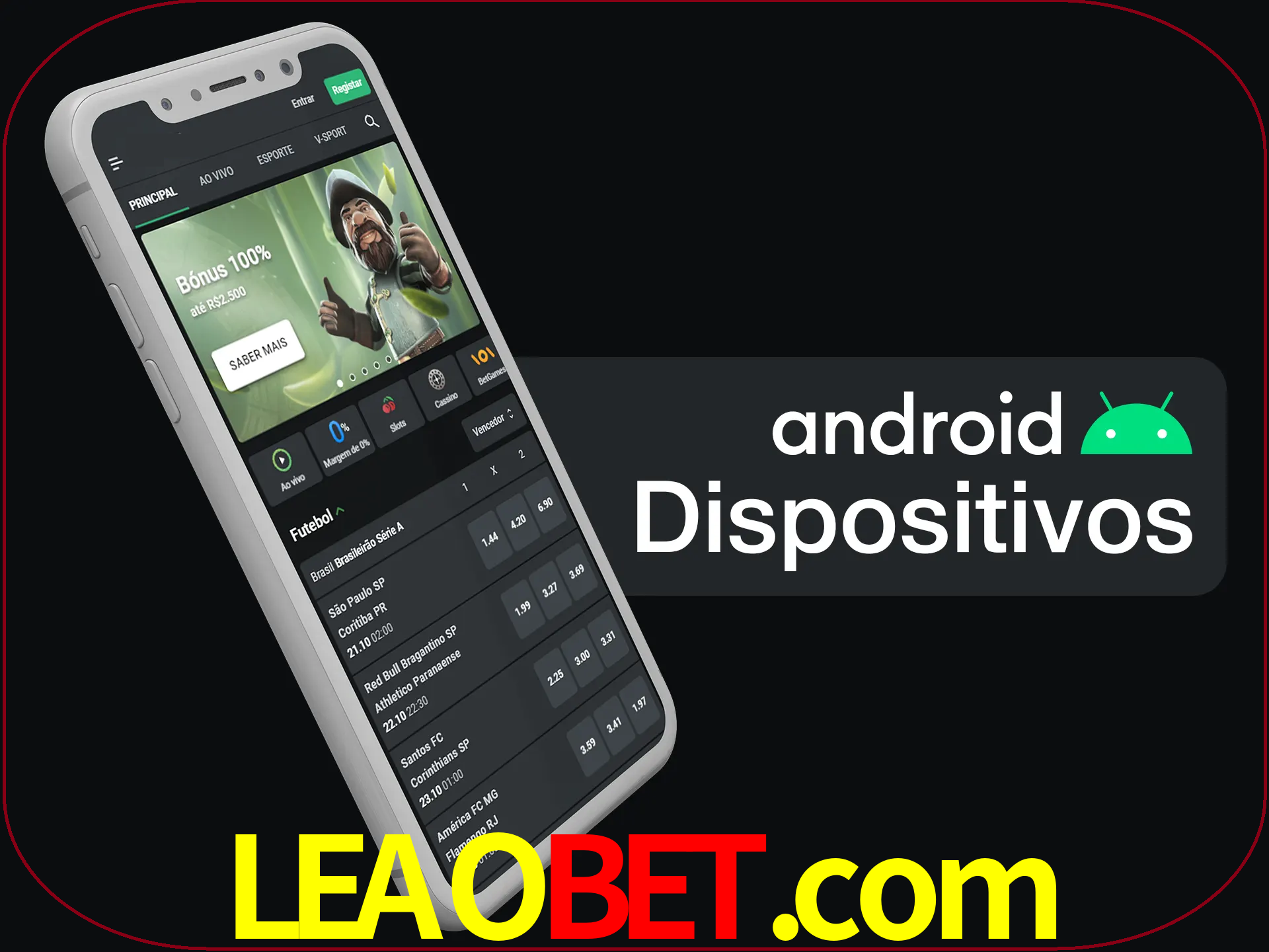 O aplicativo suporta a maioria de todos os dispositivos Android.