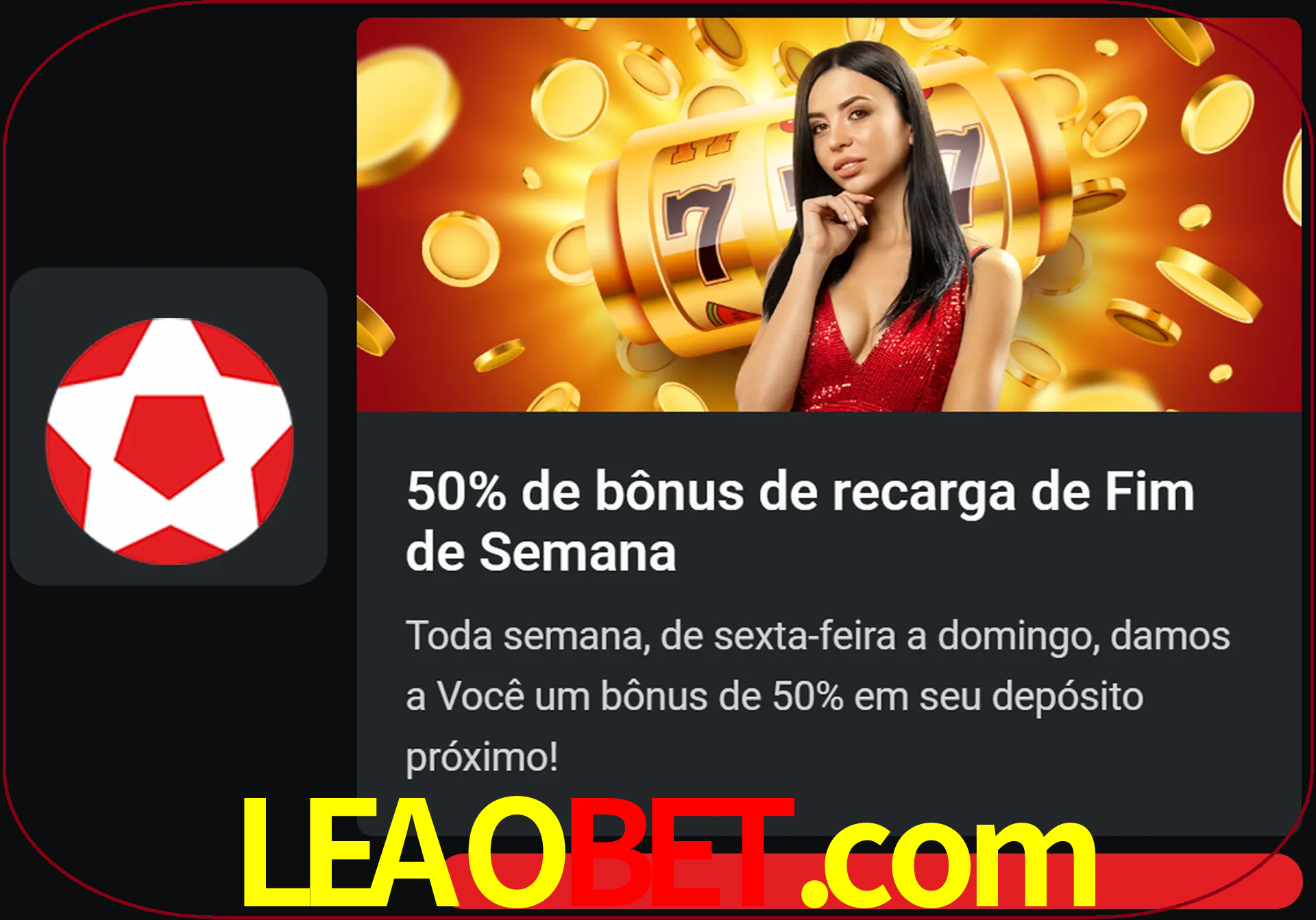 Volte a cada semana para receber novos bônus em dinheiro.