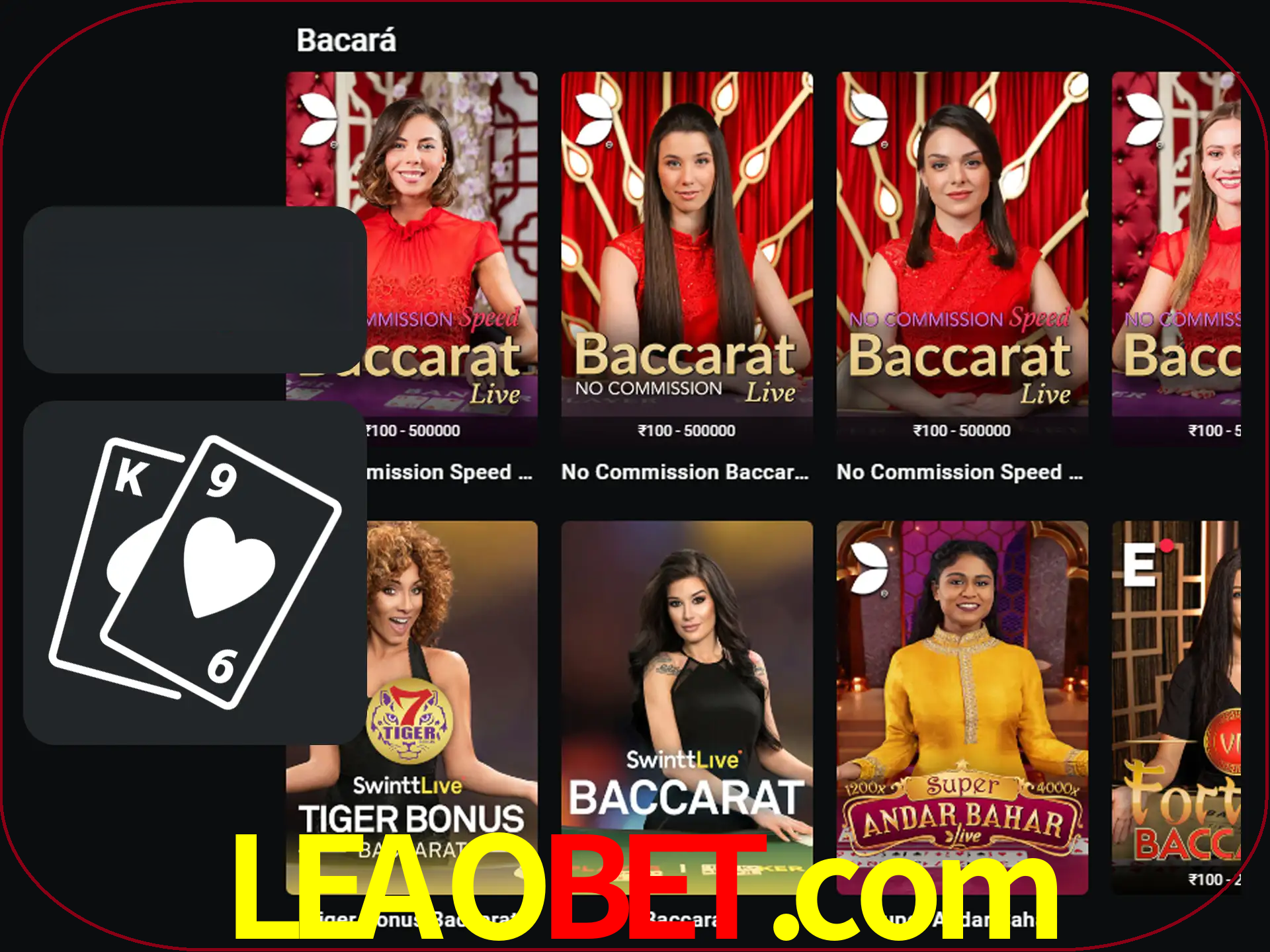 Ganhe muito dinheiro jogando jogos de bacará.