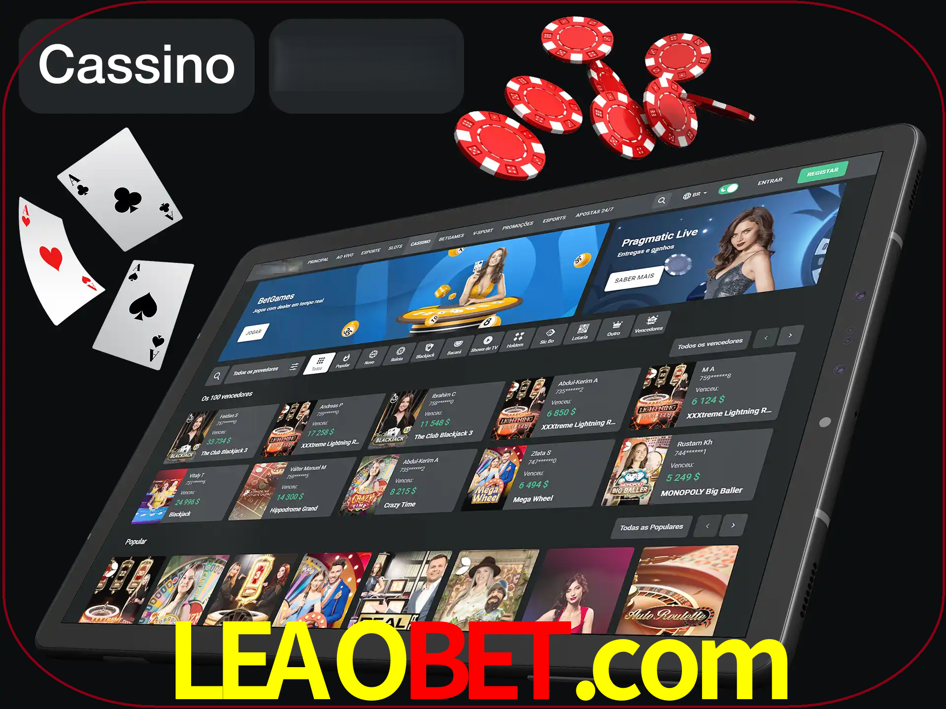 Jogue vários jogos de cassino em nosso cassino.
